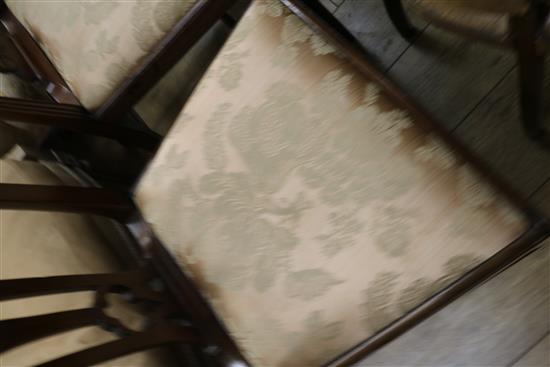Four Chippendale style chairs
